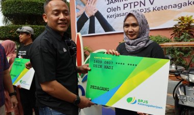 Sinergi PTPN V-BPJS Ketenagakerjaan Lindungi 900 Pekerja Rentan Riau