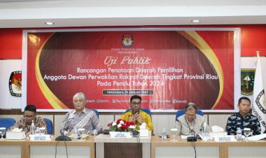KPU Riau Uji Publik Rancangan Dapil DPRD Provinsi