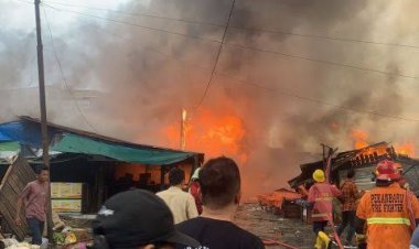 Pasar Cik Puan Terbakar, Polisi Ungkap  400 Kios Ludes Terbakar, 40 di Antaranya Kios Toko Emas