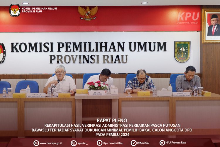 Akhirnya KPU Riau Tetapkan Mimi Lutmila dan T Rusli Ahmad Memenuhi Syarat Dukungan Administrasi