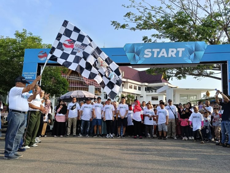 Jalan Sehat BUMN Disambut Antusias Warga Rokan Hulu