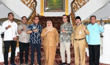 Ketua DPRD Kepulauan Meranti dan Anggota Silahturahmi ke Bupati Bengkalis Bahas Aset di Meranti
