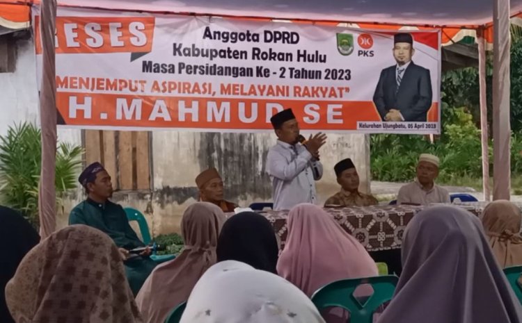 Anggota DPRD Rohul Mahmud SE Reses Sekaligus Bukber dengan Masyarakat Ujungbatu 