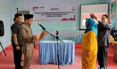 Pelantikan PAW Panwascam Tenayan Raya, Sri Lestari Resmi Gantikan Warsito