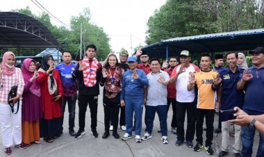 Bagus Santoso Sambut Muhammad Hafiz Dan Wan Annisa Atlet Asal Bengkalis Penyumbang Emas SEA Games Kamboja