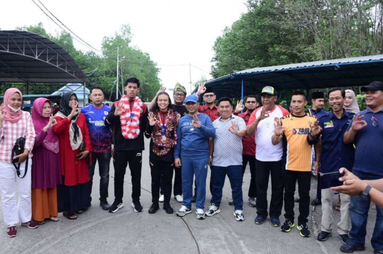 Bagus Santoso Sambut Muhammad Hafiz Dan Wan Annisa Atlet Asal Bengkalis Penyumbang Emas SEA Games Kamboja