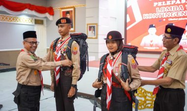 Lepas Kontingen Lomba Tingkat V Nasional, Ini Pesan Gubernur Riau
