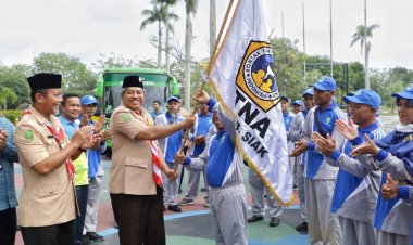 Bupati Siak Lepas Kontingen PENAS XVI KTNA Menuju Kota Padang