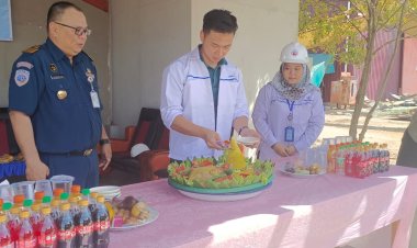 PT Bengkalis Dockindo Perkasa Gelar Keel Laying Ceremony Pembangunan Tongkang Baru