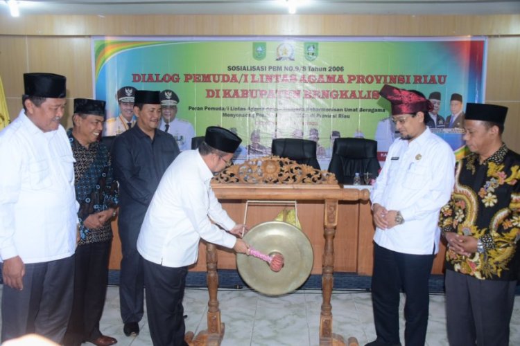Dialog Tokoh Pemuda Lintas Agama di Bengkalis, Bupati Minta Maju Bersama dalam Kemajemukan