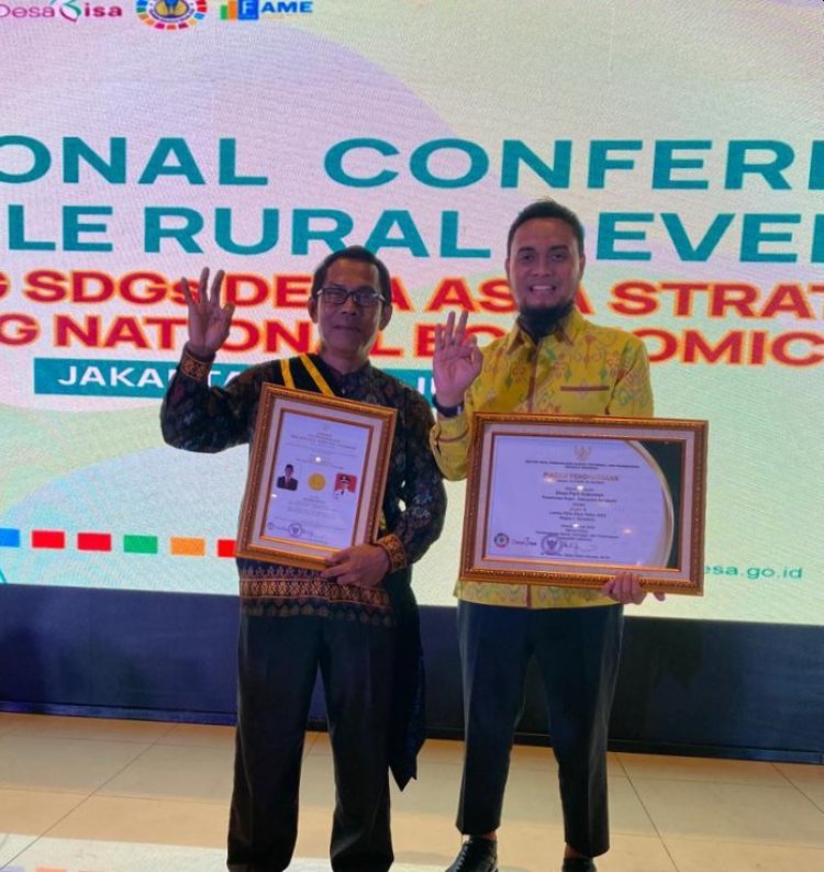 Desa Parit Kebumen Rupat Juara II Nasional Capaian SDGs Desa, Bupati Bengkalis Bangga