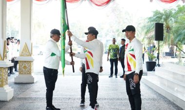 Gubernur Riau Lepas Kontingen Popnas XVI 2023, Targetkan Masuk 10 Besar