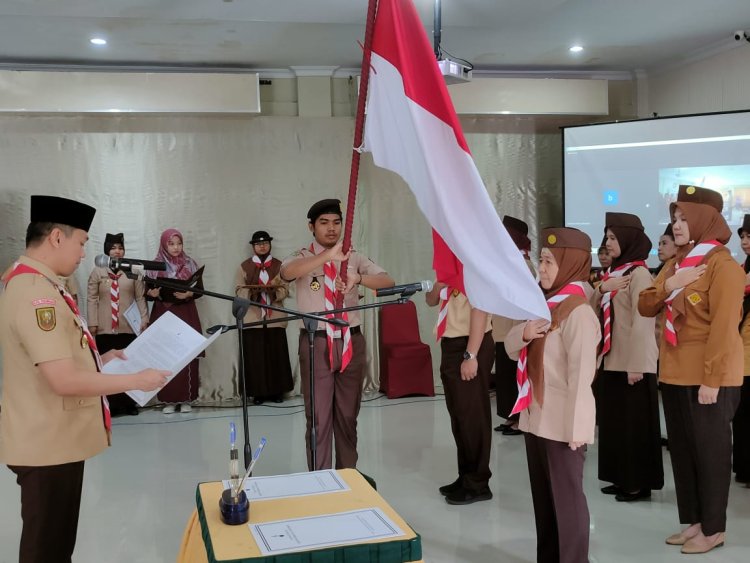 Masykur Tarmizi Lantik Mabi, Pimpinan, Pamong dan Instruktur Saka POM, Ini Pesannya 