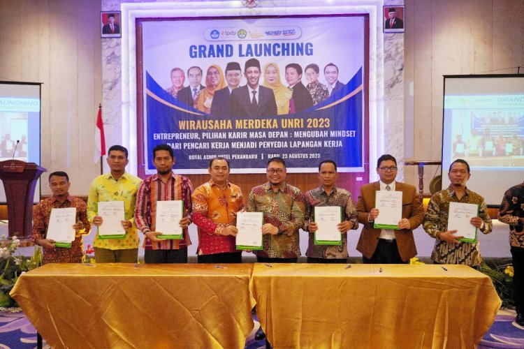 Hadiri Grand Launching Program Wirausaha Merdeka Unri, Wakil Rektor III Umri Jalin Kerja Sama