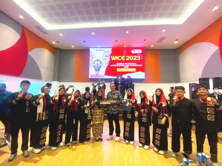 Dua Tim Riset MAN 1 Kuansing Raih Gold Medal World Invention Competition and Exhibition 2023