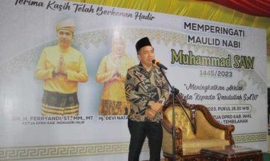 Ketua DPRD Inhil Peringati Maulid Nabi Muhammad SAW, Ajak Umat Muslim Mentauladani Rasullullah 
