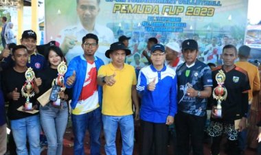 Ketua DPRD Inhil Tutup Open Turnamen Bola Voli Pemuda Cup 2023 di Teluk Pinang