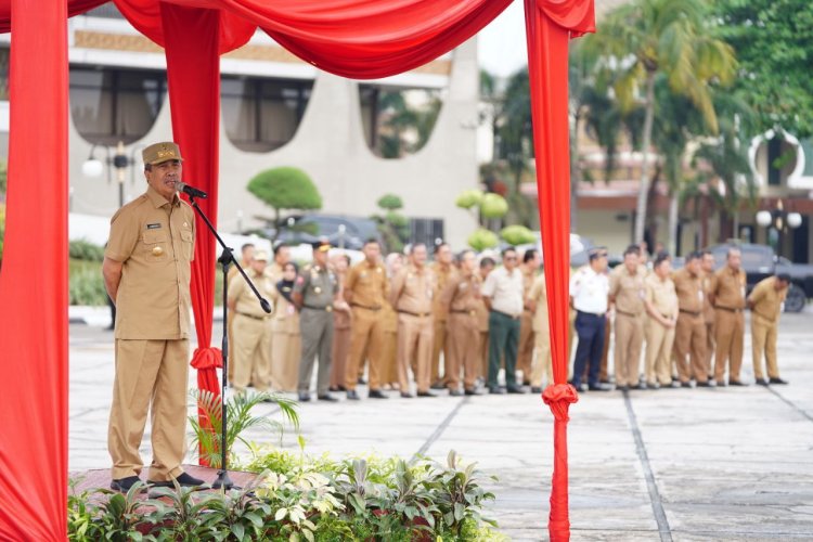 Gubri Syamsuar Mohon Maaf dan Minta Doa, Ini Arahannya kepada Kepala OPD Saat Apel Pagi Tadi