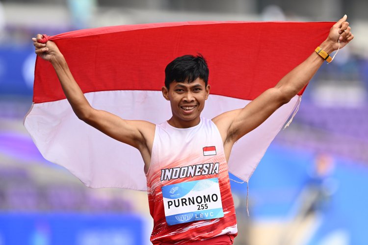 Pecahkan Rekor Asian Para Games, Sprinter Indonesia Saptoyogo Purnomo Kembali Raih Emas