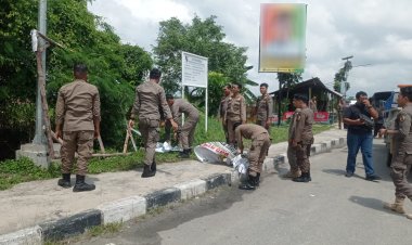 Satpol PP Pekanbaru Akan Tertibkan Baliho dan Poster Caleg yang Melanggar hingga 27 November 2023