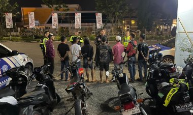 Polresta Pekanbaru Amankan 36 Unit Sepeda Motor Saat Blue Light Patrol