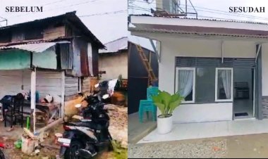 Keluarga Iwan Langsung Sujud Syukur, Dapat Bantuan Bedah Rumah Polresta Pekanbaru