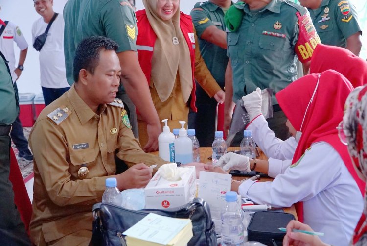 Wabup Rohil Sulaiman Ikut Donor Darah Sambut HBA ke-63 dan HUT IAD XXIII