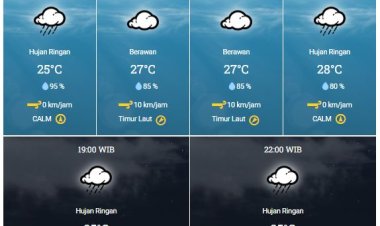 BMKG Keluarkan Peringatan Dini, Hujan Lebat Disertai Petir dan Angin Kencang Berpotensi di Wilayah Riau Hari Ini
