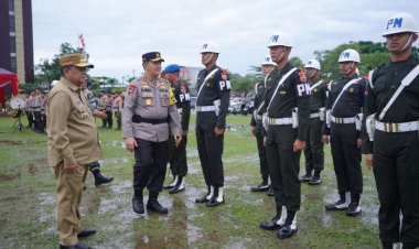 2.803 Personel Disiagakan untuk Nataru, Kapolda Riau Pimpin Apel Gelar Pasukan Operasi Lilin Lancang Kuning 2023