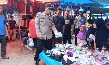 Cooling System Jelang Pemilu 2024, Kapolsek Bukit Batu Turun ke Pasar Baru Pakning