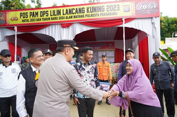 Kapolda Riau Irjen Mohammad Iqbal Kunjungi Pos PAM Ops Lilin Lancang Kuning 2023