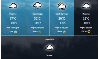 Prakiraan Cuaca, BMKG Pekanbaru Keluarkan Peringatan Dini Waspada Hujan Disertai Petir dan Angin Kencang Hari Ini