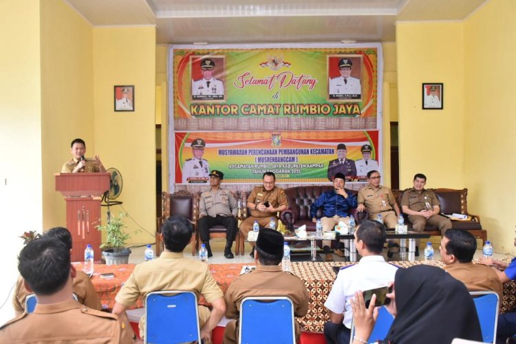 Buka Musrembang RKPD Kecamatan Rumbio Jaya, Pj Bupati Kampar Hambali Minta Utamakan Skala Prioritas