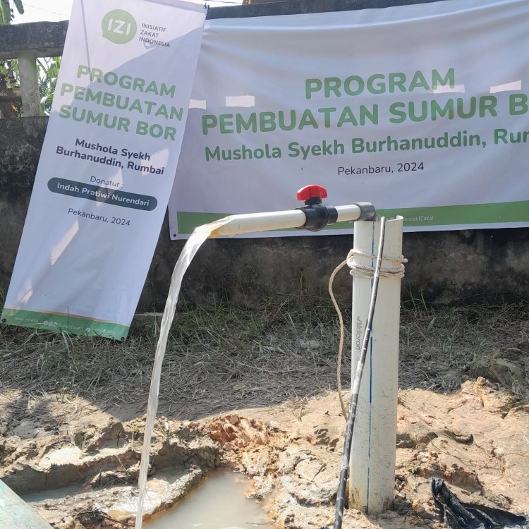 IZI Riau Resmikan Sumur Bor di Musholla Syekh  Burhanuddin Rumbai Barat
