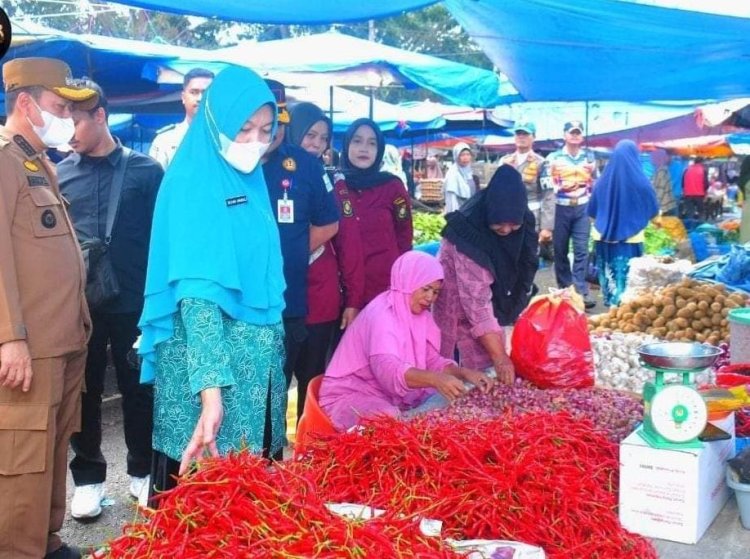Pastikan Stabilitas Harga dan Ketersediaan Sembako, Pj Bupati Kampar Tinjau Pasar Inpres Bangkinang Kota