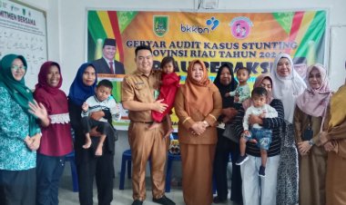 Serentak se-Provinsi Riau, DP2KBP3A Rohil Ikuti Gebyar Audit Kasus Stunting di Puskesmas Bagansiapiapi