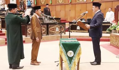 Darnil Gantikan Kasir, Wakil Ketua DPRD Provinsi Riau Hardianto Lantik PAW Anggota DPRD Provinsi Riau dari Partai Hanura