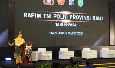 Pj Gubri SF Hariyanto Jadi Keynote Speaker Rapim TNI-Polri Provinsi Riau
