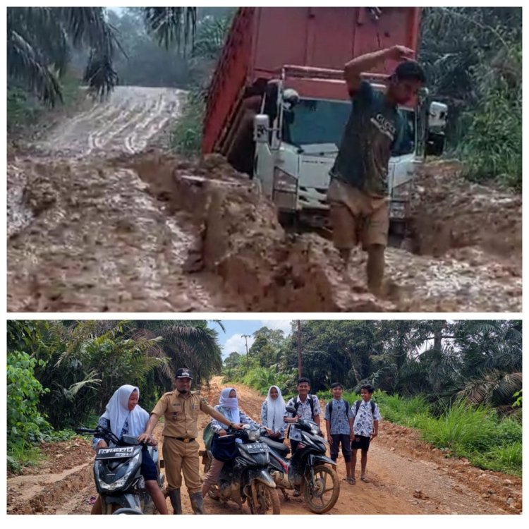 Jalan ke Cipang Kiri Hilir Rusak Parah, Aktifitas Warga Terancam Lumpuh Total 