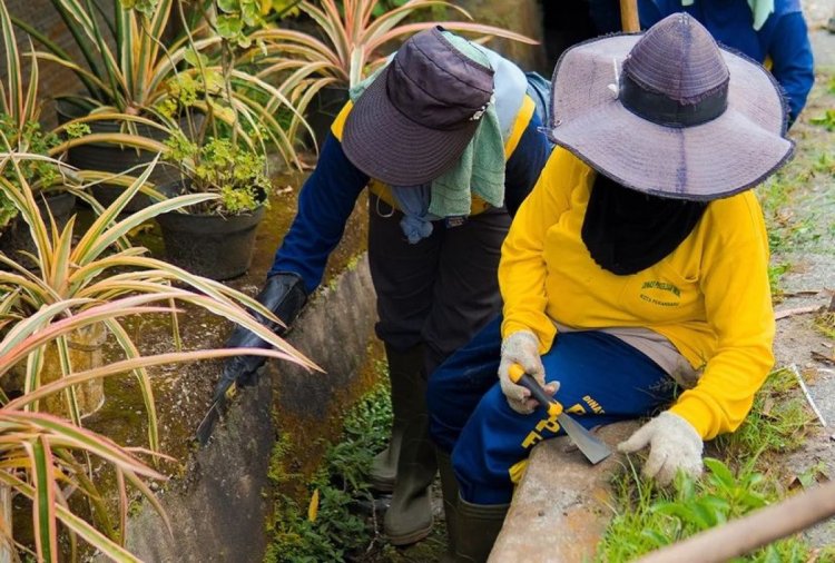 Tim OP Bina Marga PUPR Kota Pekanbaru Bersihkan Drainase di Jalan Akasia hingga Sungai Bata