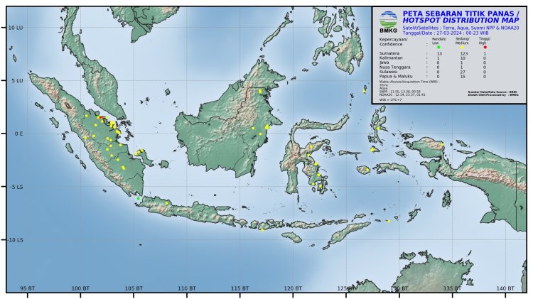 120 Titik Panas Terdapat di Riau Hari Ini, Simak Daerahnya