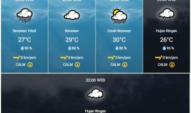 Cuaca Riau Hari Ini, Waspadai Hujan Disertai Petir dan Angin Kencang, Simak Daerahnya