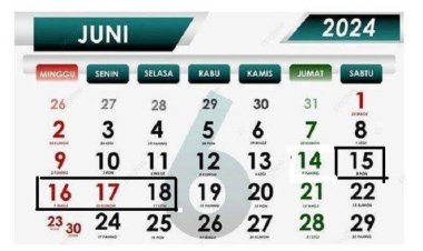Jadwal Libur Nasional dan Cuti Bersama Juni 2024