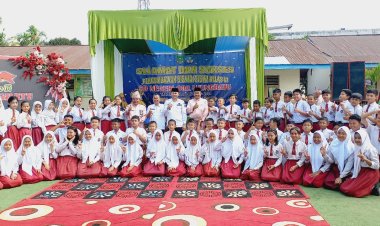 Wabup Rohul Indra Gunawan Hadiri Farewell Party Pelajar SDN 002 Ujungbatu 
