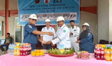 PT BDP Gelar Keel Laying Ceremony Pembangunan Tongkang 250 x 80 x 14 Feet, Hull No 006