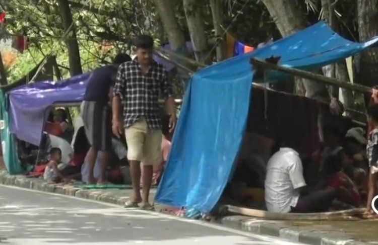 Ratusan Pengungsi Rohingya Tinggal di Tenda Pinggir Jalan,  Pemko Pekanbaru Minta Bantuan Pemprov Riau untuk Penampungan