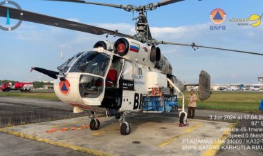 BNPB Kirim Helikopter Water Bombing untuk Atasi Karhutla di Riau