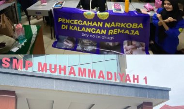 Sosialisasi Pencegahan Narkoba Mahasiswa FH Umri Diapresiasi Guru SMP Muhammadiyah 1 Pekanbaru