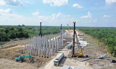 Progres Pembangunan Persimpangan Jalan Tol Rengat-Bypass Pekanbaru Capai 16,27 Persen, Ditagetkan Rampung 2025
