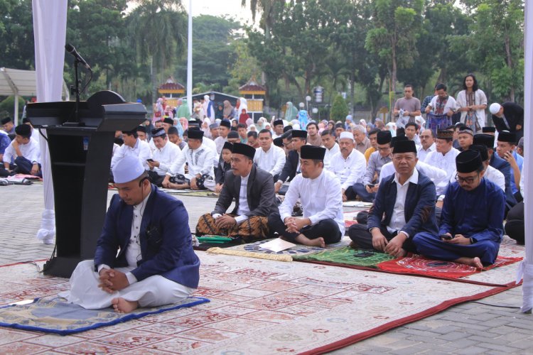 34 Ekor Hewan Kurban ASN Pemko Pekanbaru Dibagikan kepada 1.650 Penerima, Pj Wali Kota Salat Idul Adha 1445 H di MPP Pekanbaru